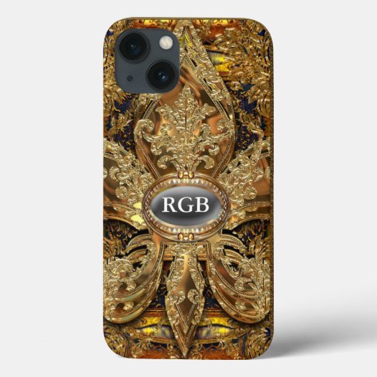 Lafleurette Monogram Elegant Meisje Case-Mate iPhone Case (Achterkant)