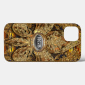 Lafleurette Monogram Elegant Meisje Case-Mate iPhone Case (Achterkant (horizontaal))