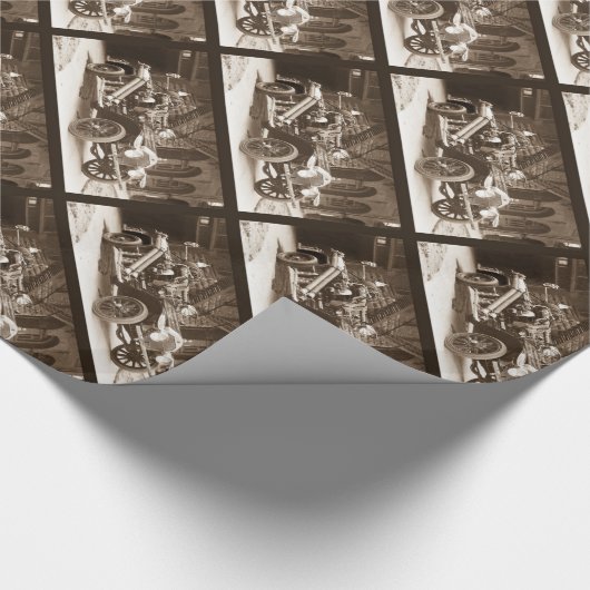  LaFrance brandweerauto 1928 Cadeaupapier (Hoek)