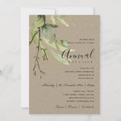 LAFY GREEN KRAFT FOLIAGE CORPORATE PARTY EVENT KAART (Voorkant)