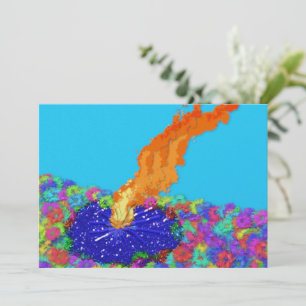 Lag B'Omer vreugdevuur Joods moderne grafiek Feestdagenkaart
