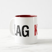 Lag Kills Gamers Tweekleurige Koffiemok (Voorkant links)