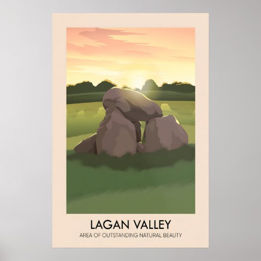 Lagan Valley AONB Reisposter Poster (Voorkant)