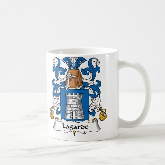 Lagarde Family Crest Koffiemok (Rechts)