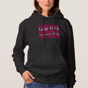 Lage bandenspanning en vijf meter tot E Hoodie