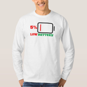 Lage batterij 5% t-shirt