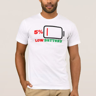 Lage batterij 5% t-shirt