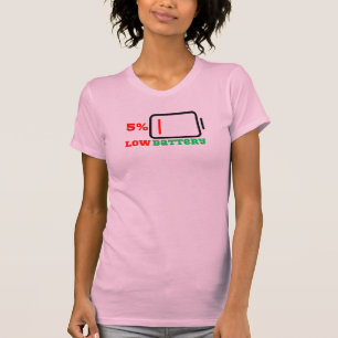 Lage batterij 5% t-shirt