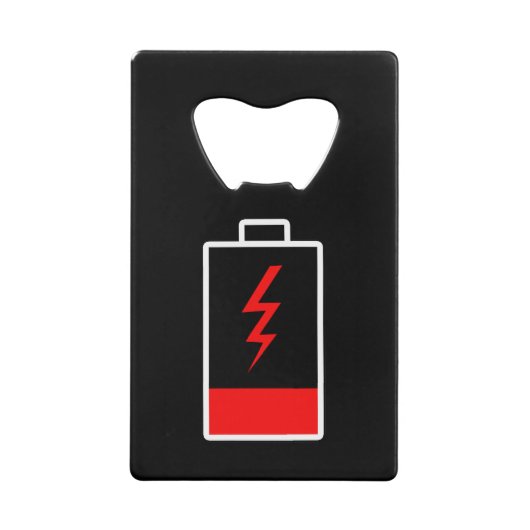 Lage batterij creditkaart flessenopener (Voorkant)