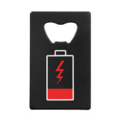 Lage batterij creditkaart flessenopener (Achterkant)