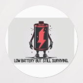 Lage batterij labels (Design 2)
