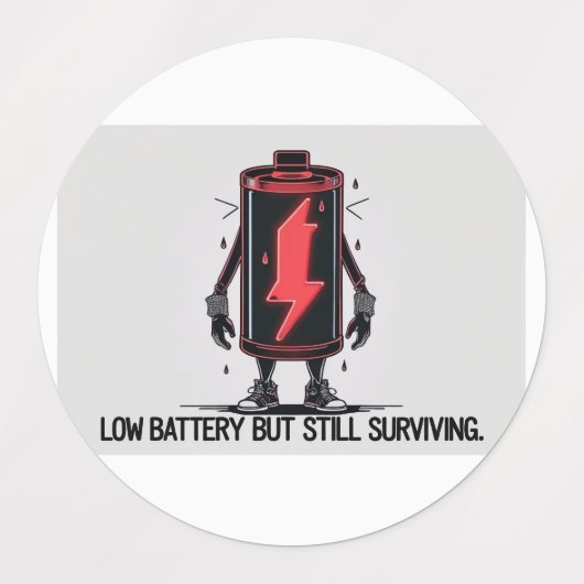 Lage batterij labels (Design 2)