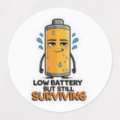 Lage batterij labels (Design 1)
