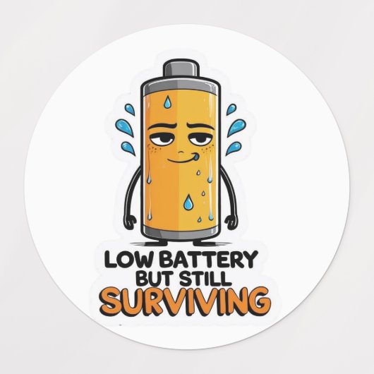 Lage batterij labels (Design 1)