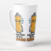 Lage batterij latte mok (Linkerhoek)