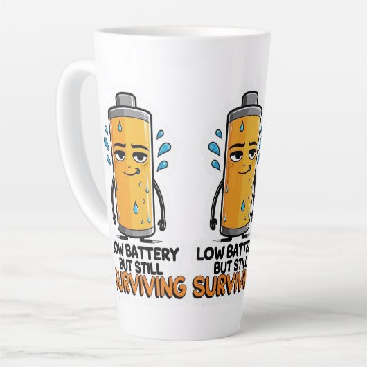 Lage batterij latte mok (Linkerhoek)