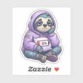 Lage Batterij Luiaard Cute Burn-out Stemming Stick Sticker (Vel)