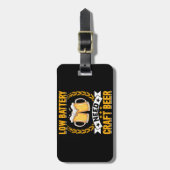 Lage batterij nodig ambachtelijk bier bagagelabel (Voorkant verticaal)