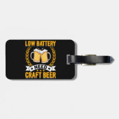 Lage batterij nodig ambachtelijk bier bagagelabel (Achterkant horizontaal)