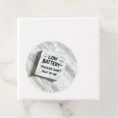 Lage batterij praat alsjeblieft niet met me - grap bedankjes labels (In situ)