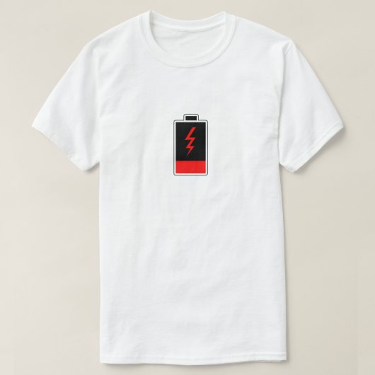 Lage batterij t-shirt (Design voorkant)