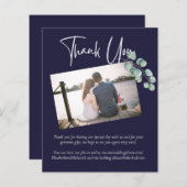 LAGE BEGROTING marine Witte pagina Dank u (Voorkant / Achterkant)