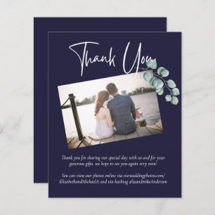 LAGE BEGROTING marine Witte pagina Dank u