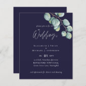 LAGE BEGROTING NAVY White Sage Eucalyptus Weddensc (Voorkant / Achterkant)