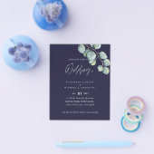 LAGE BEGROTING NAVY White Sage Eucalyptus Weddensc Flyer (Enkel)