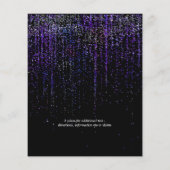 Lage begrotingsbruiloft Edgy Paarse Glitter Garlan (Achterkant)