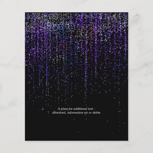 Lage begrotingsbruiloft Edgy Paarse Glitter Garlan (Achterkant)