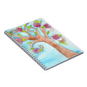 Lage boom met roze bloemen notitieboek (Rechterzijde)