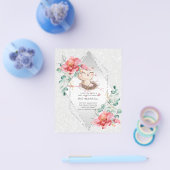 LAGE BUDGET BABY SHOWER INVITATIONS Pink OWL Cute Flyer (Enkel)