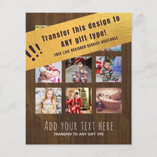 LAGE BUDGET FOTO COLLAGE GIFT - TEKST AANGEPAST TO FLYER (Voorkant)