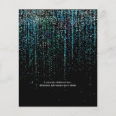 Lage budgetbruiloft Edgy Blauwgroen Glitter Garlan (Achterkant)