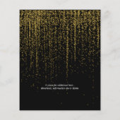 Lage budgetbruiloft Edgy Gold Glitter Garland (Achterkant)