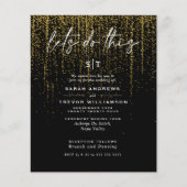 Lage budgetbruiloft Edgy Gold Glitter Garland (Voorkant)