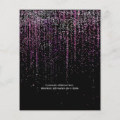 Lage budgetbruiloft Edgy Magenta Glitter Garland (Achterkant)