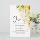 Lage budgettaire bruiloft Rustic Gele Zonnebloem (Staand voorkant)