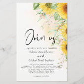 Lage budgettaire bruiloft Rustic Gele Zonnebloem (Voorkant)