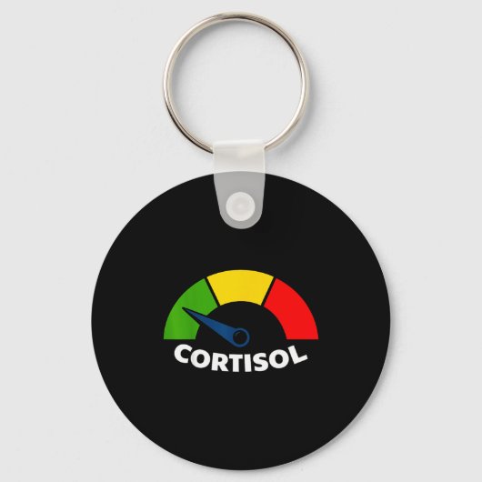 Lage cortisol niveaus v meme grappige stressverlic sleutelhanger (Voorkant)