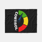 Lage cortisolniveaus v meme grappige stressverlich fleece deken (Voorkant (Horizontaal))