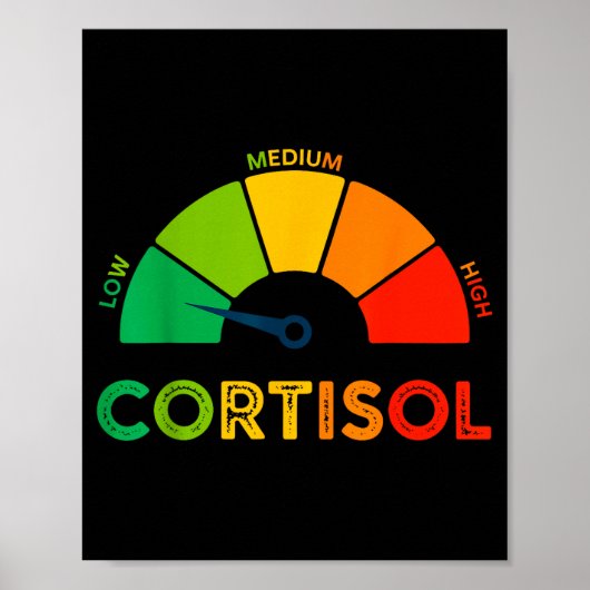Lage cortisolspiegels v meme poster (Voorkant)