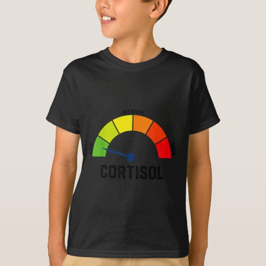 Lage cortisolspiegels v meme t-shirt (Voorkant)