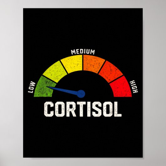 Lage Cortisolwaarden Meme Poster (Voorkant)