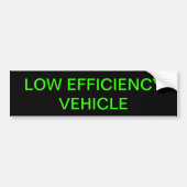 LAGE EFFICIËNTIE-VOERTUIG BUMPERSTICKER (Voorkant)