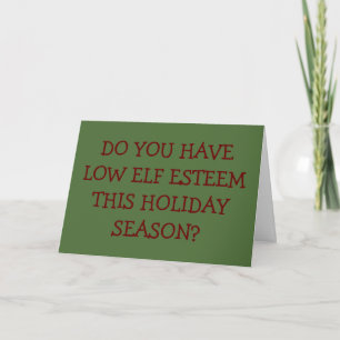 LAGE "ELF ESTEEM", KOM ME DAN ONDER MISTLETOE! FEESTDAGEN KAART
