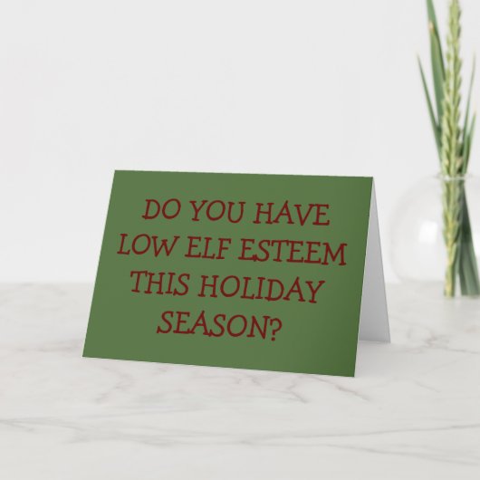 LAGE "ELF ESTEEM", KOM ME DAN ONDER MISTLETOE! FEESTDAGEN KAART (Voorkant)