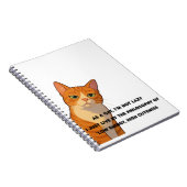 Lage energie, hoge schattigheid - de kattenfilosof notitieboek (Rechterzijde)