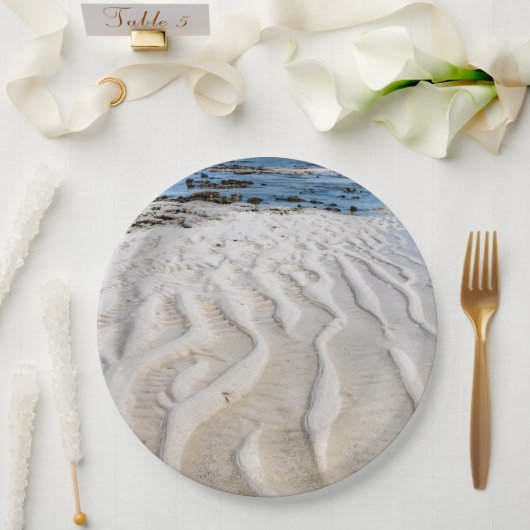 Lage getijde papieren bordje (Huwelijk)